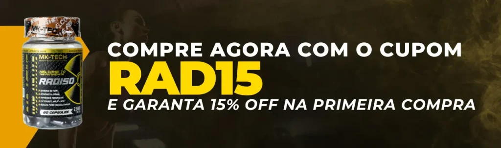 Garanta 15% na sua primeira compra de um dos produtos da família RAD: RAD 150